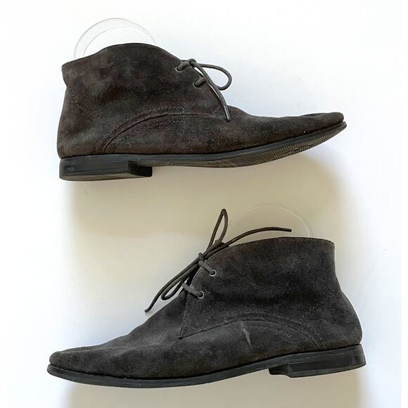 Franco Sarto Suede Leather Bootie Boots Dark Gray Size 8 - Picture 8 of 8